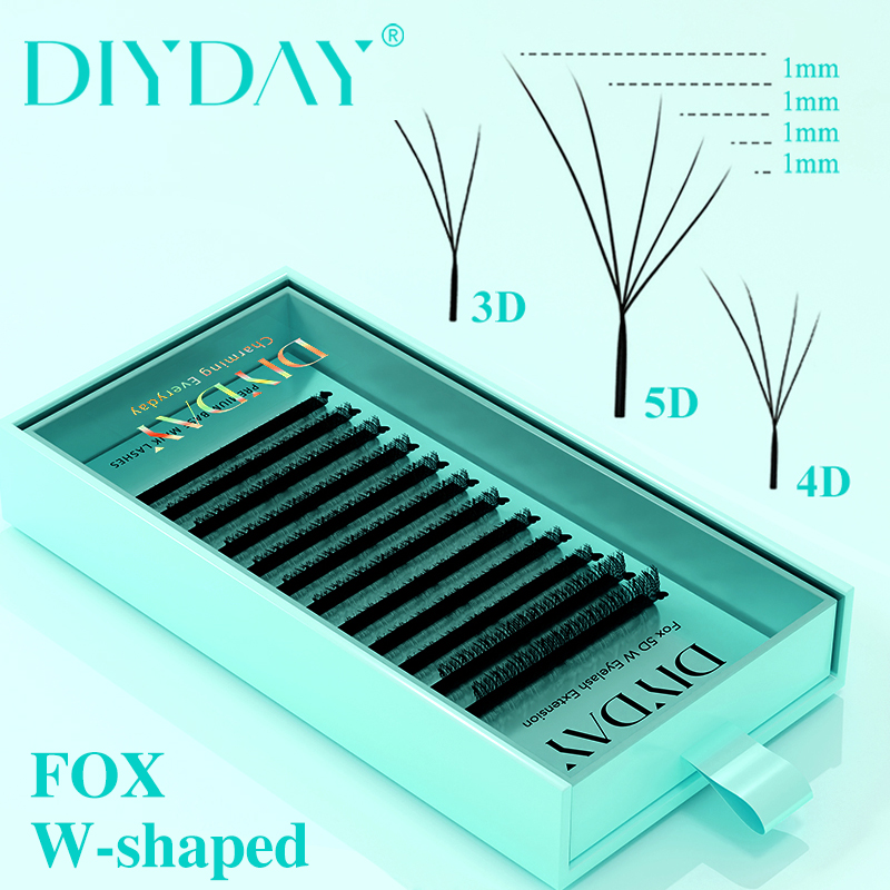 Eyelash Extension Volume Cat Eye - DIYDAY Foxy W-förmige 3D 4D 5D