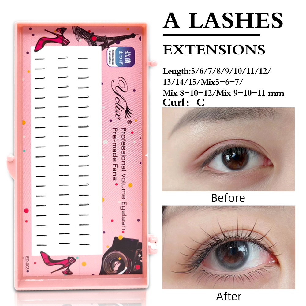 Eyelash Extension Look - Yelix Natürliche Weiche Einzelwimpern Comic Lash