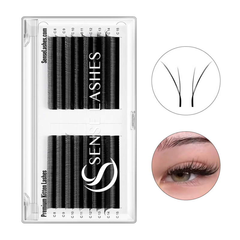 Eyelash Extension Y Shape - SENSE LASHES Fox YY-Form-Wimpern 0,07 mm