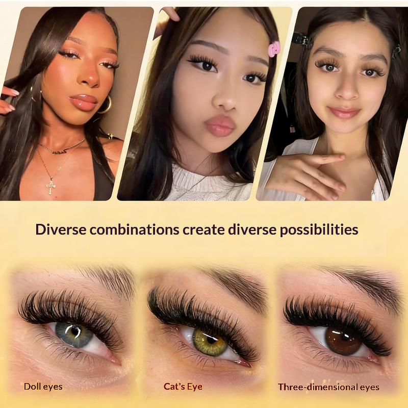 Eyelash Extension Glue - Neues DIY Wimpernverlängerungs-Set Klebefreie Einzelwimpern-Büschel Faux