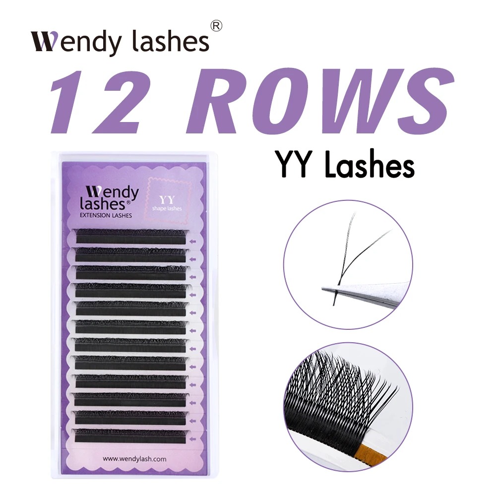 Eyelash Extension Y Shape - WENDY 2D YY-Form C/D Curl Wyalash-Verlängerung,