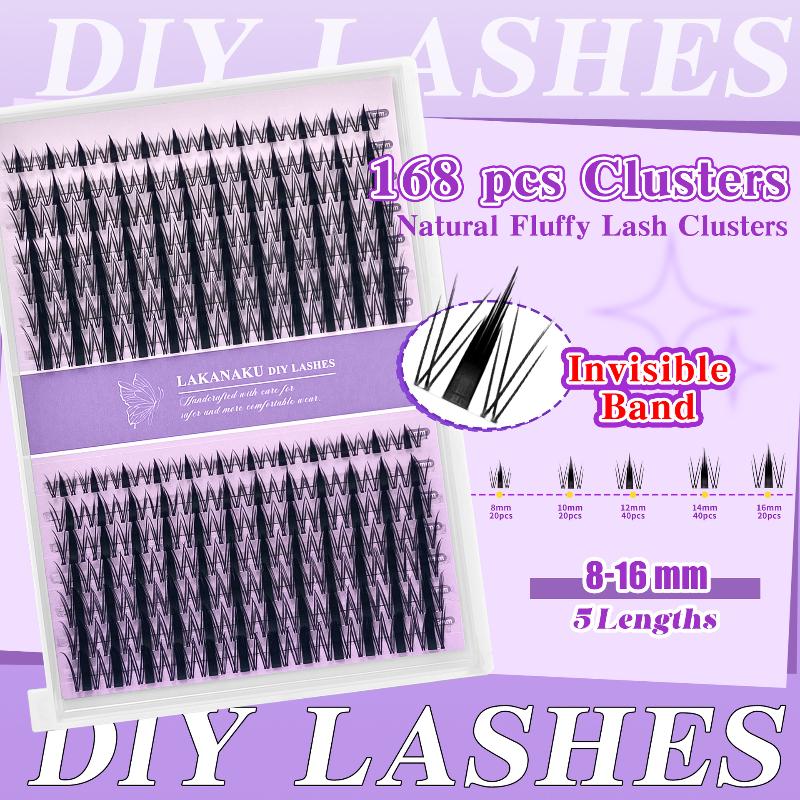 Eyelash Extension Options - Natürliche Wimpern, Wimperncluster, individuell, flauschig, einfache