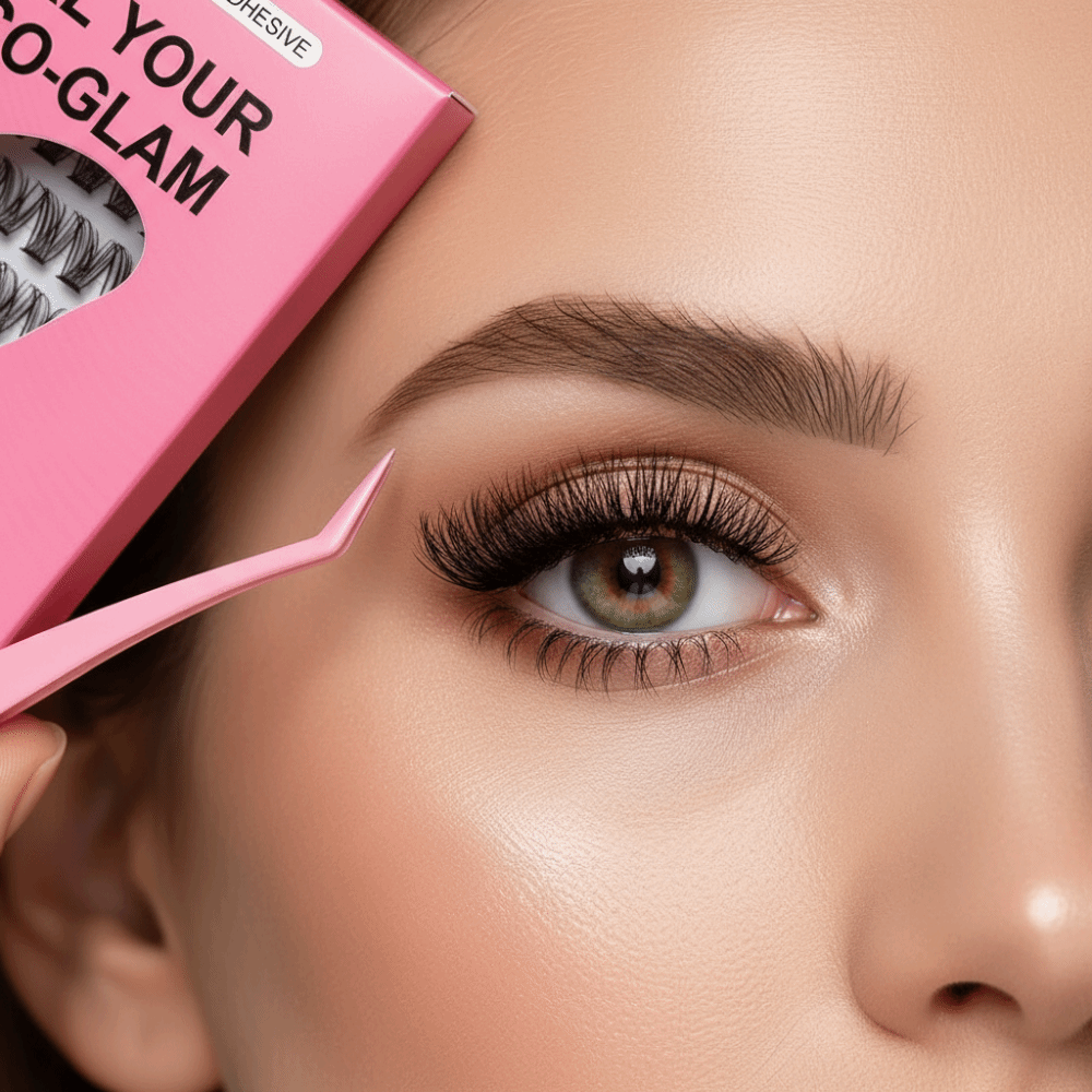 Eyelash Extension Look - Natürlich Aussehende DIY Wimpernverlängerungs-Set Flauschige Selbstklebende