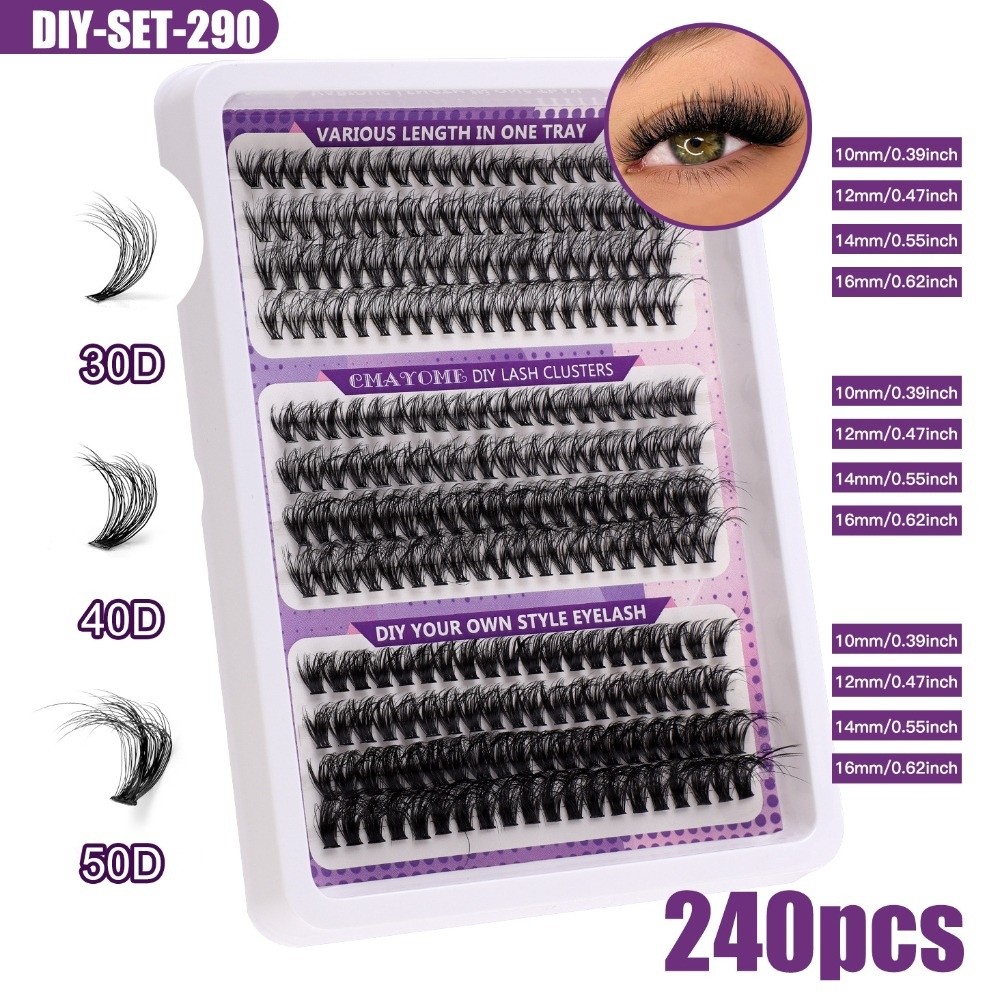 Eyelash Extension Look - Natürlich Aussehende Künstliche Wimpern Wispy-Style Bond