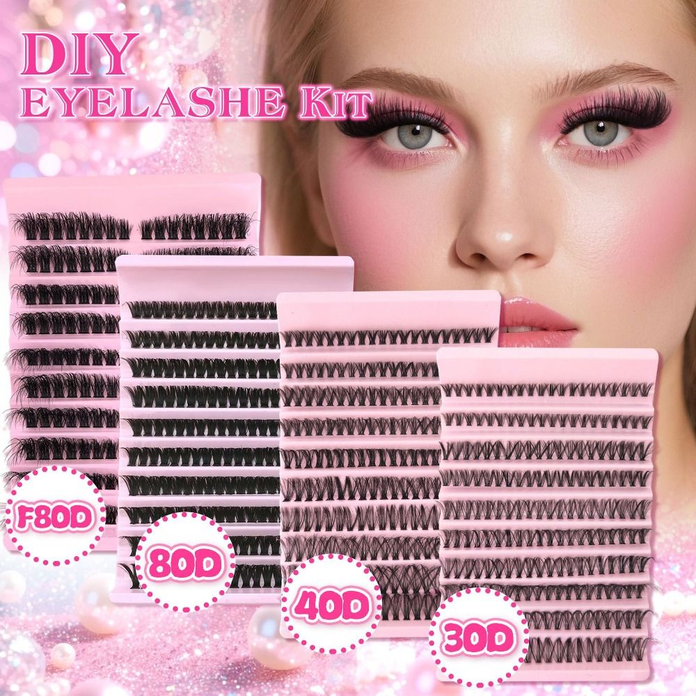 Eyelash Extension Look - Natürlich Aussehende Künstliche Wimpern Wispy-Style Bond