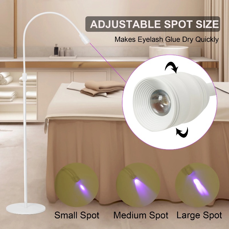 Eyelash Extension Led - UV-Wimpernlampe für Wimpernverlängerung, Augenbrauengel-Kleber-Härtung, Schönheitssalon, winkelverstellbar,