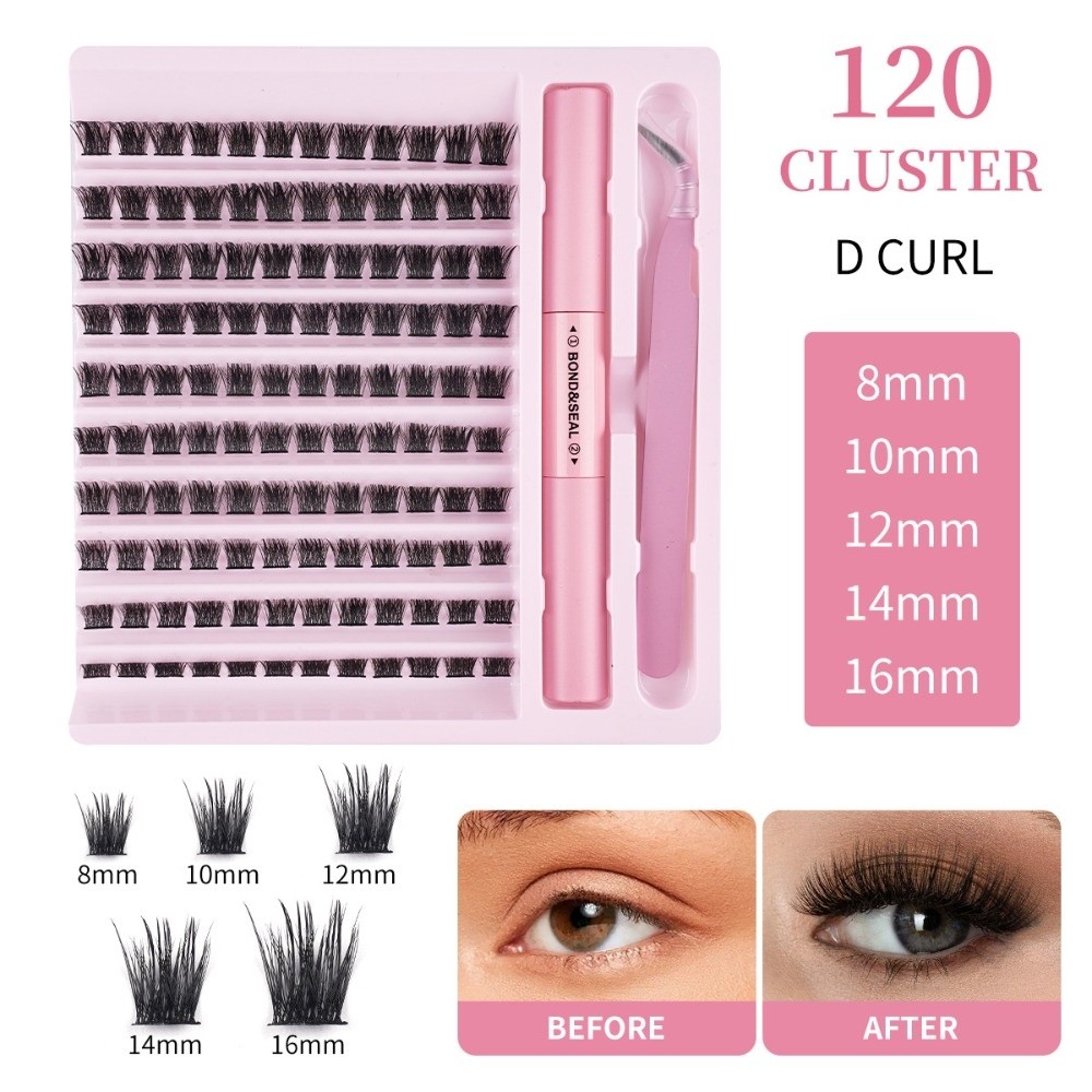 Eyelash Extension Look - Hochwertige Bond-and-Seal Künstliche Wimpern Natürlicher Look