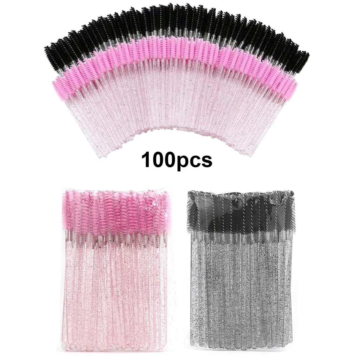 Eyelash Extension Options - Großhandel 100 Stück Mascara Spoolies Einweg-Wimpern-