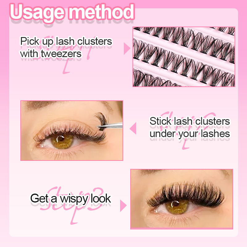Einzelne Wimpern, Wimpernbüsch – Eyelash Extension Cluster Bewertung und Preis