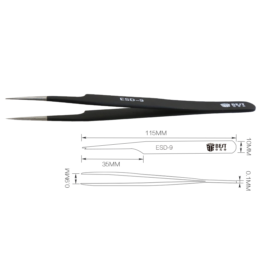 BST-ESD-9 Antistatische Pinzet – Eyelash Extension In Chinese Bewertung und Preis