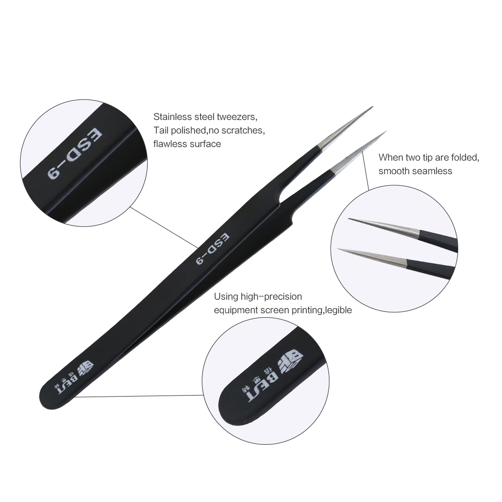 BST-ESD-9 Antistatische Pinzet – Eyelash Extension In Chinese Bewertung und Preis