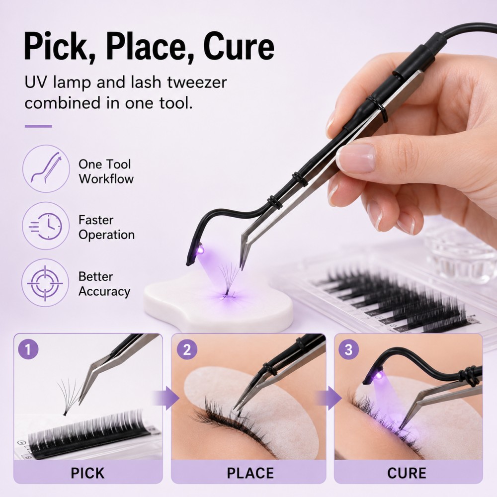 Mini UV-LED-Pinzettenlampe 1S  – Eyelash Extension Led Bewertung und Preis