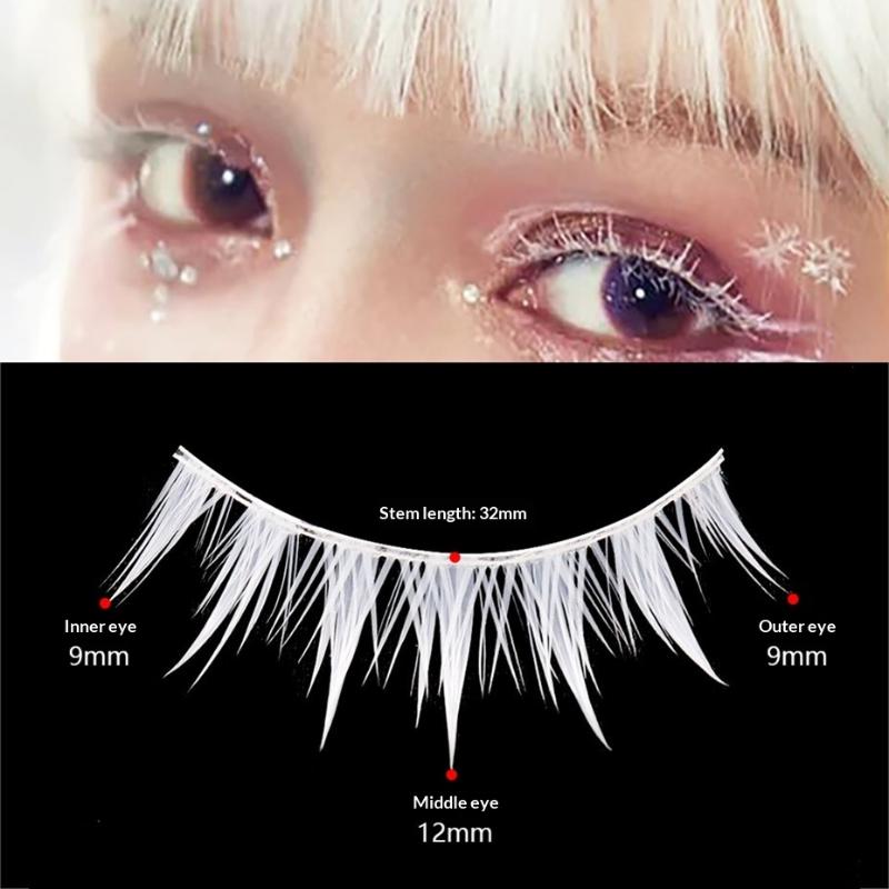 3 Paar Cosplay Weiße Wimpernve – Eyelash Extension Look Bewertung und Preis